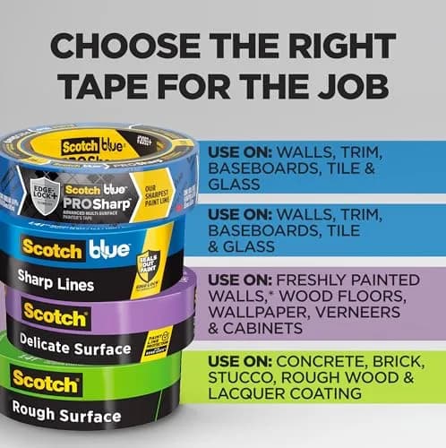 ScotchBlue Original Multi-Surface Painter's Tape 2.4cm (0.94") x 54.9m (60 Yds) Rolls | 14-Day Clean Removal thumbnail 3
