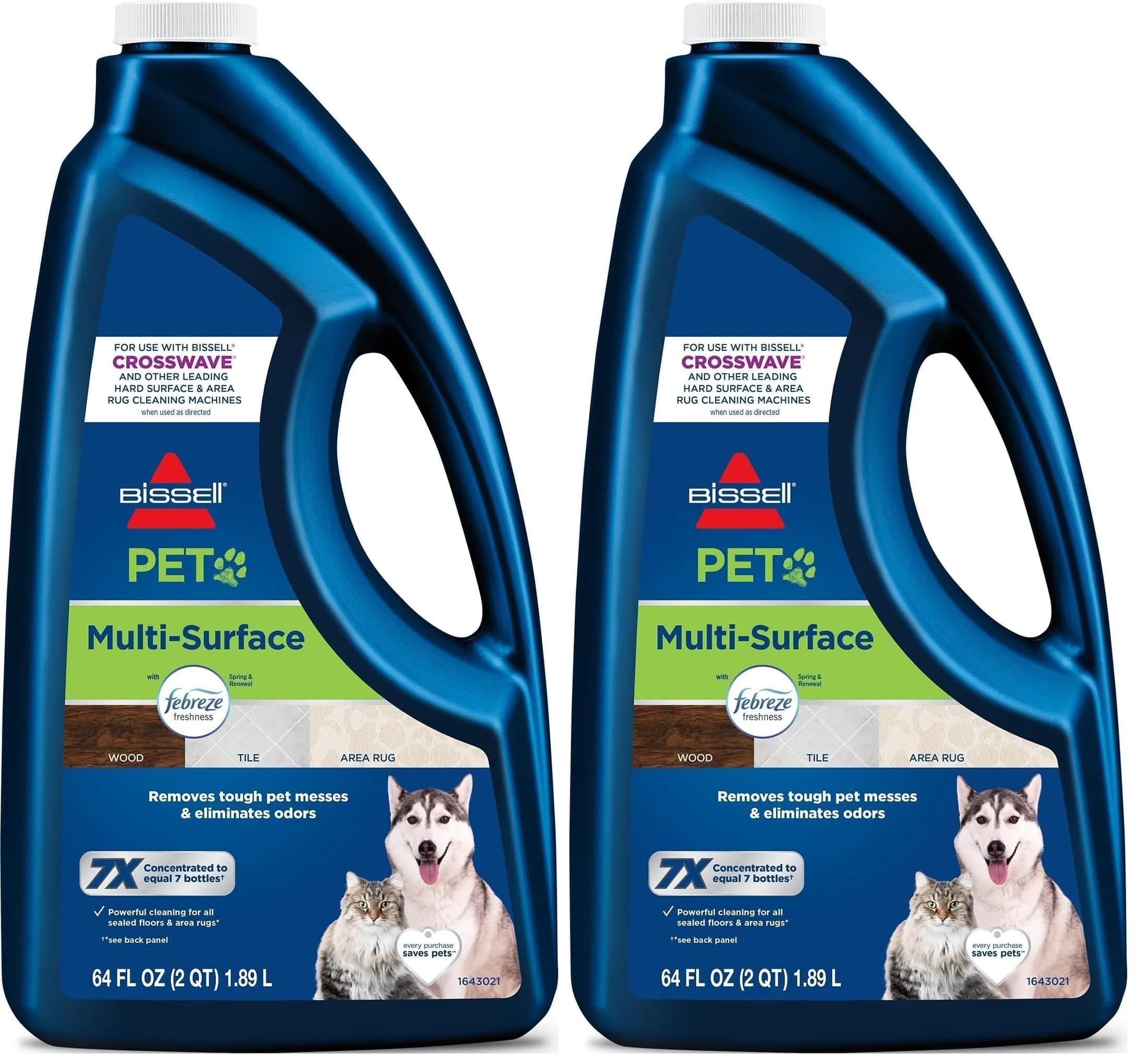 Bissell Multi-Surface Pet Formula with Febreze Freshness 3.78 L (128 Fl Oz) | Cleans Tough Pet Messes & Odors - main product image
