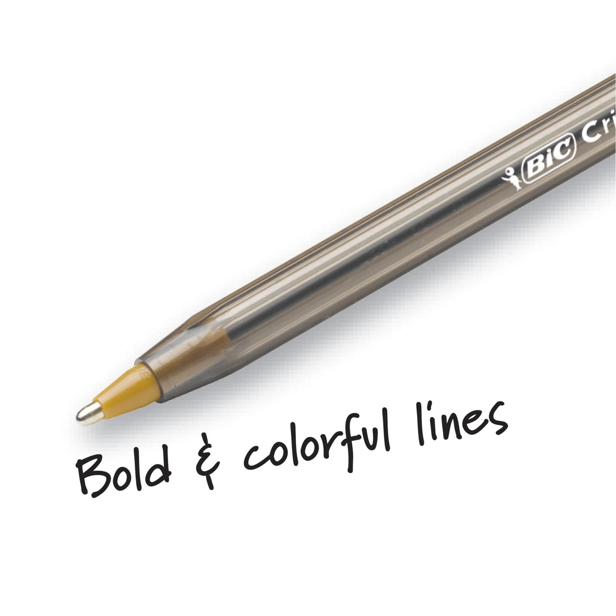 BIC Cristal Xtra Bold Ballpoint Pens, 1.6mm Bold Point, Assorted Colors, 48 Pens Total | Vivid & Dramatic Lines - view 5