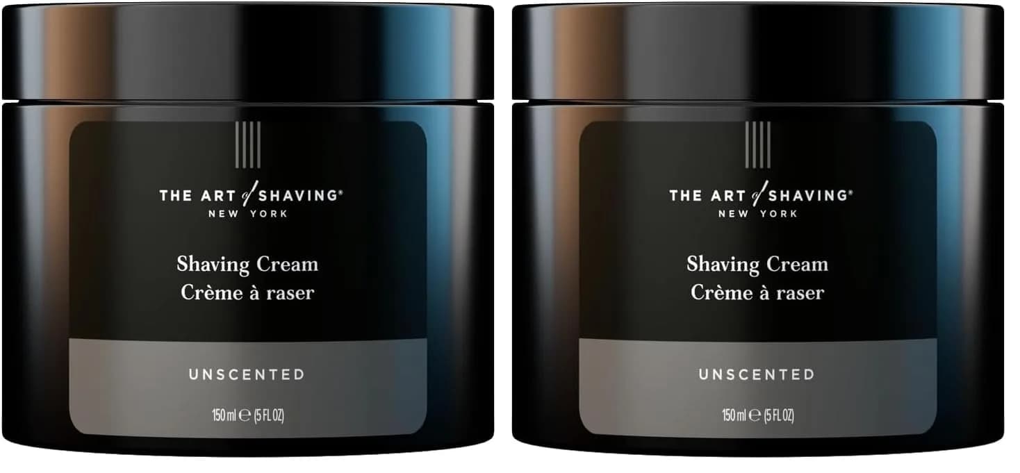 The Art of Shaving Unscented Shaving Cream for Men, 5 Fl Oz (Pack of 2) - main product image