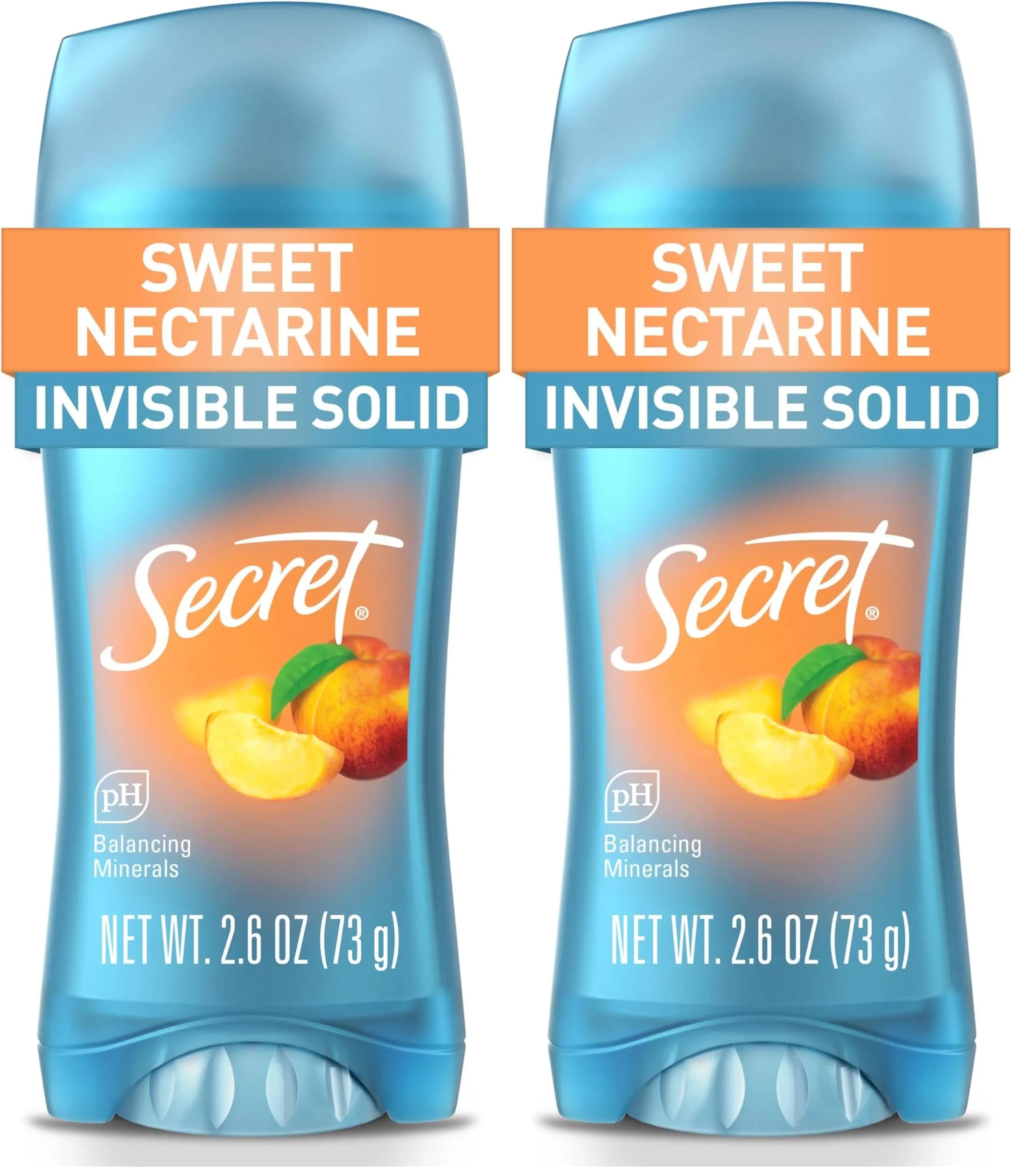Secret Fresh Antiperspirant Deodorant for Women, Sweet Nectarine Scent, 2.6 oz (Pack of 2) - main product image