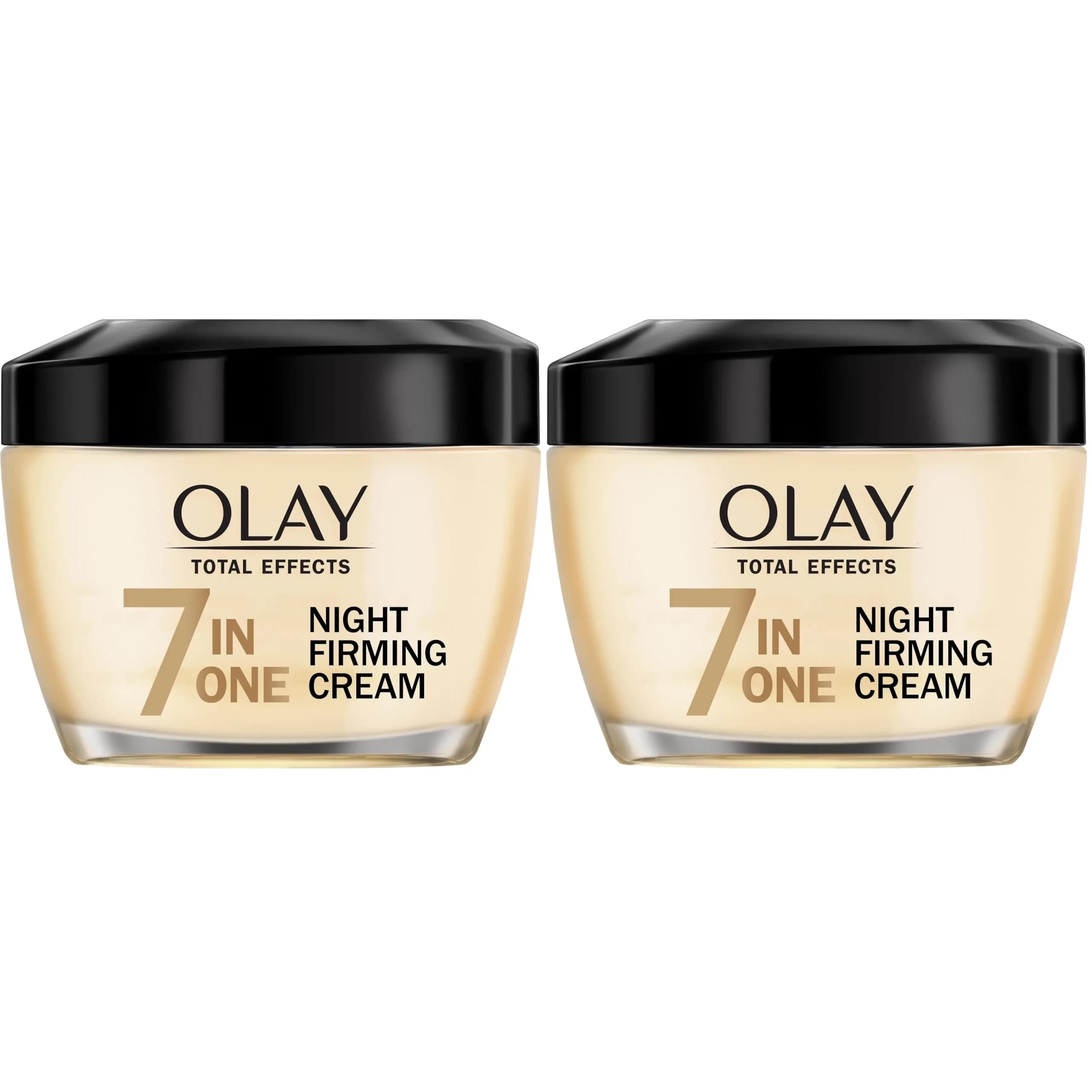 Olay Total Effects Night Firming Cream Face Moisturizer 3.4 fl oz (100ml) | Brightens and Smooths - main product image