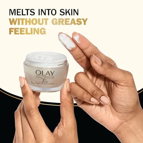 Olay Total Effects Night Firming Cream Face Moisturizer 3.4 fl oz (100ml) | Brightens and Smooths thumbnail 5