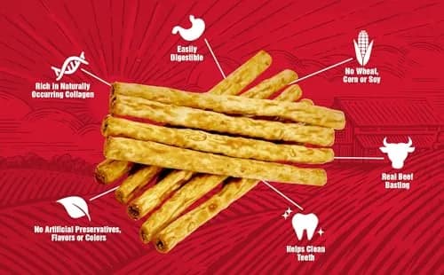 Rewardables Healthy Chewers Natural Collagen & Beef Sticks for Dogs | High Protein, Limited Ingredients, 100 Count (Pack of 2) thumbnail 4