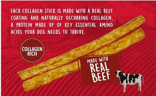 Rewardables Healthy Chewers Natural Collagen & Beef Sticks for Dogs | High Protein, Limited Ingredients, 100 Count (Pack of 2) thumbnail 2