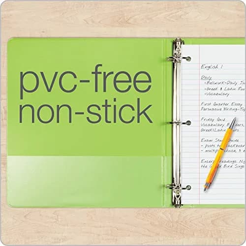 Cardinal 3 Ring Binders, Round Rings, 1.5 Inch, 350 Sheet Capacity, Pack of 8 | ClearVue Presentation View, Non-Stick, Assorted Colors thumbnail 4