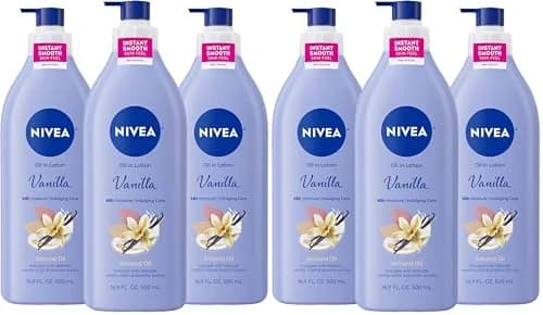 NIVEA Oil Infused Vanilla and Almond Oil Body Lotion for Women, 1014 ml (33.8 Fl Oz) Pack of 6 | 48-Hour Hydration with Almond Oil thumbnail 1