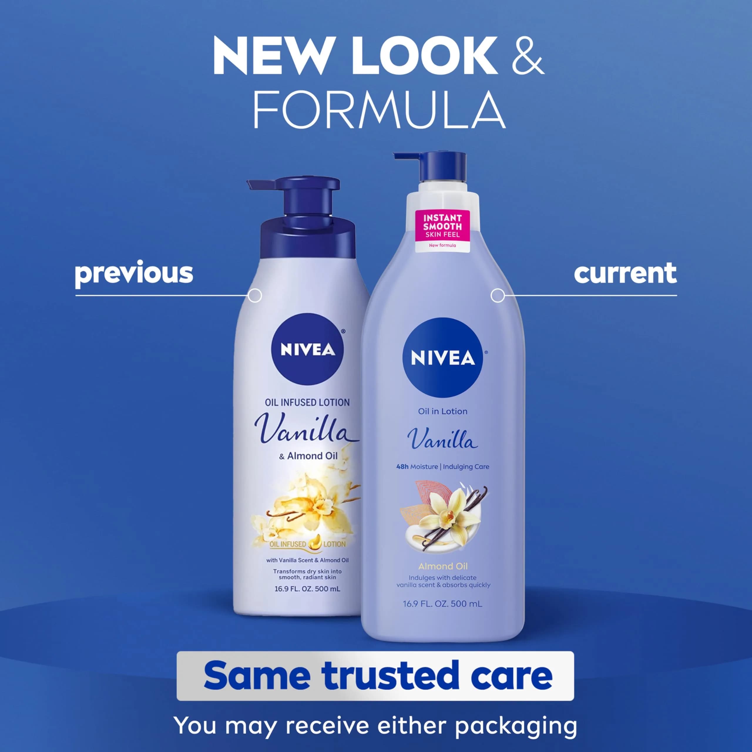 NIVEA Oil Infused Vanilla and Almond Oil Body Lotion for Women, 1014 ml (33.8 Fl Oz) Pack of 6 | 48-Hour Hydration with Almond Oil - view 2