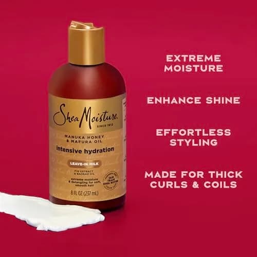SheaMoisture Intensive Hydration Hair Milk Manuka Honey & Mafura Oil 16 fl oz (473ml) | For Dry, Brittle Hair thumbnail 4
