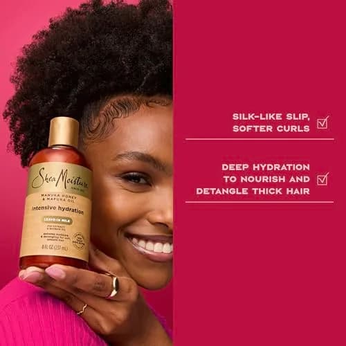 SheaMoisture Intensive Hydration Hair Milk Manuka Honey & Mafura Oil 16 fl oz (473ml) | For Dry, Brittle Hair thumbnail 5