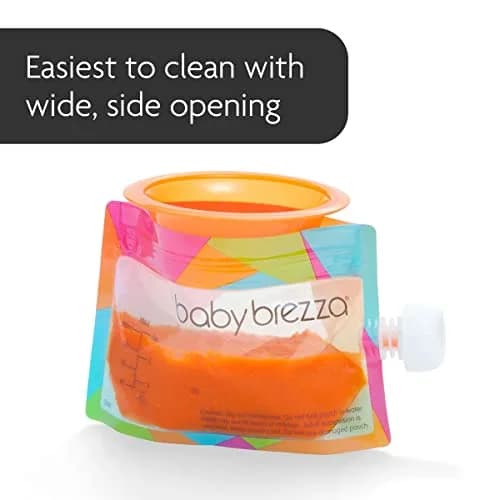 Baby Brezza Reusable Baby Food Storage Pouches 7oz (200ml) | Pack of 20, Freezer Safe, Leak-Proof thumbnail 3