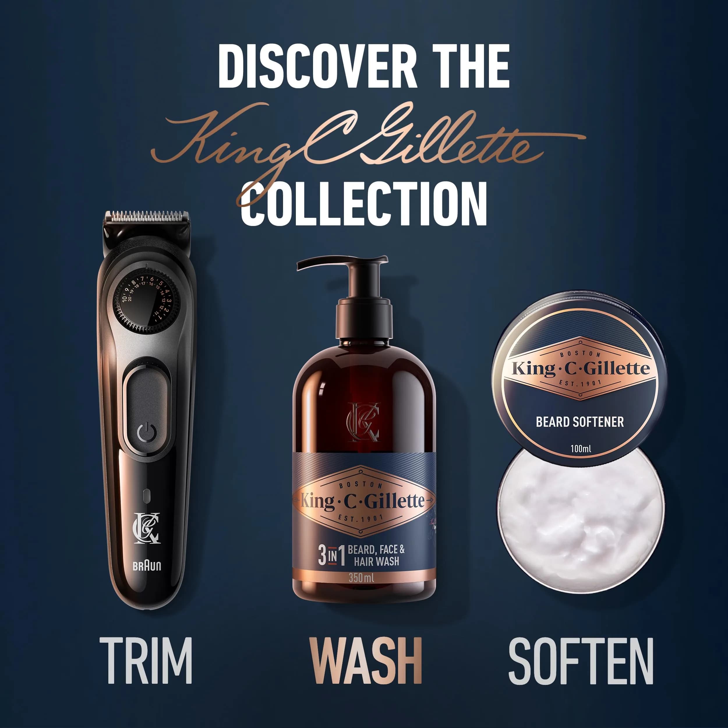 King C. Gillette Beard Wash for Men 710ml (23.6 Fl Oz) | Infused with Argan & Avocado Oils - view 8