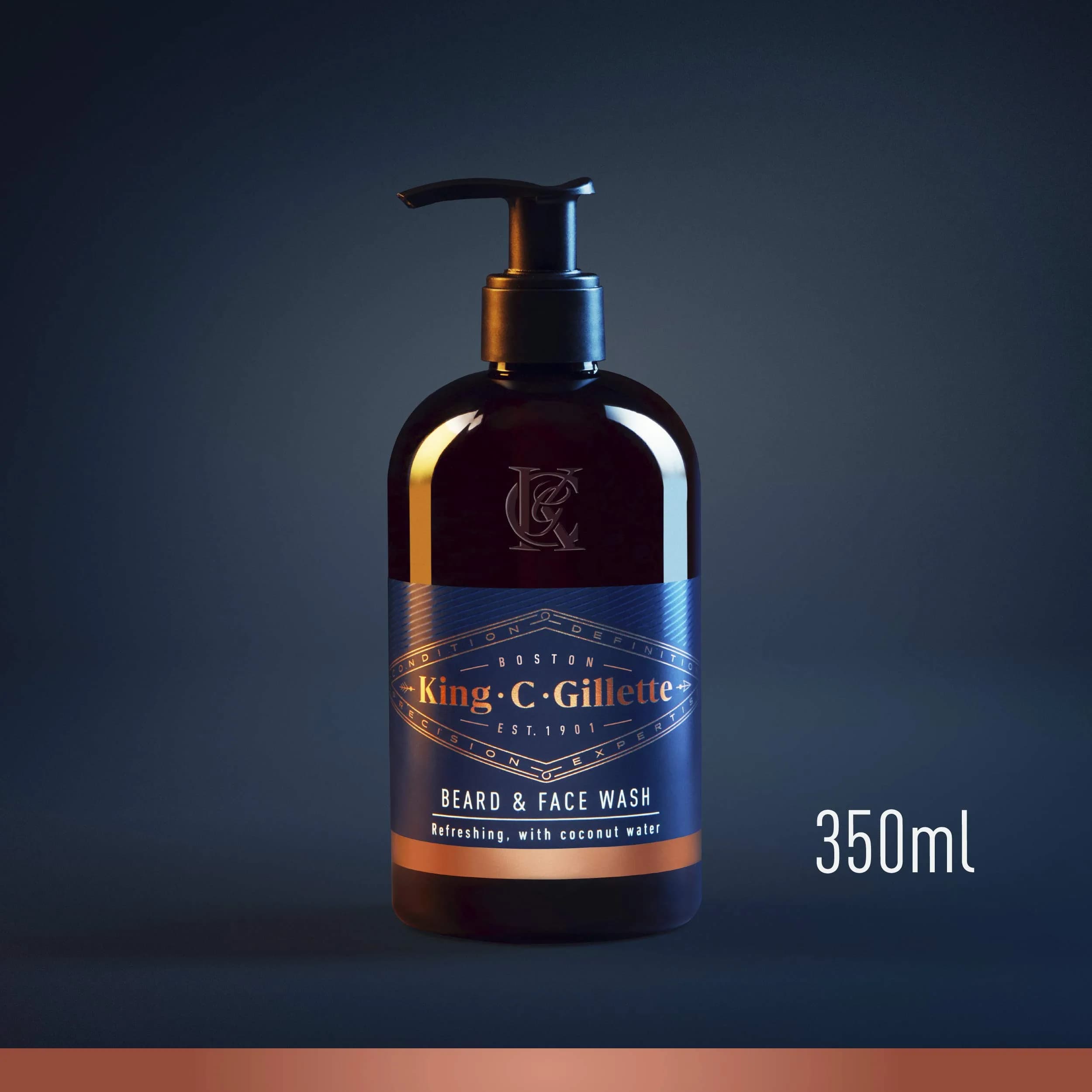 King C. Gillette Beard Wash for Men 710ml (23.6 Fl Oz) | Infused with Argan & Avocado Oils - view 9