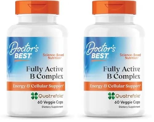 Doctor's BEST Fully Active B Complex Supplement 120 Count (Pack of 2) | Energy & Cellular Support with Methylated B12 & Folate thumbnail 1