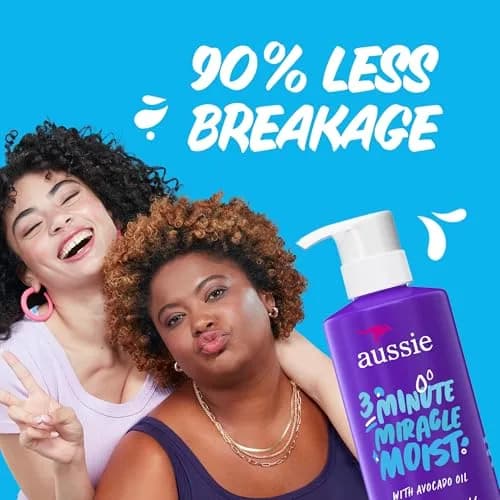 Aussie 3 Minute Miracle Moist Deep Conditioner for Dry Hair, Avocado & Jojoba Oil, 48 Fl Oz Total (Pack of 6 x 16 Fl Oz Bottles) | Hydrating & Smoothing thumbnail 4