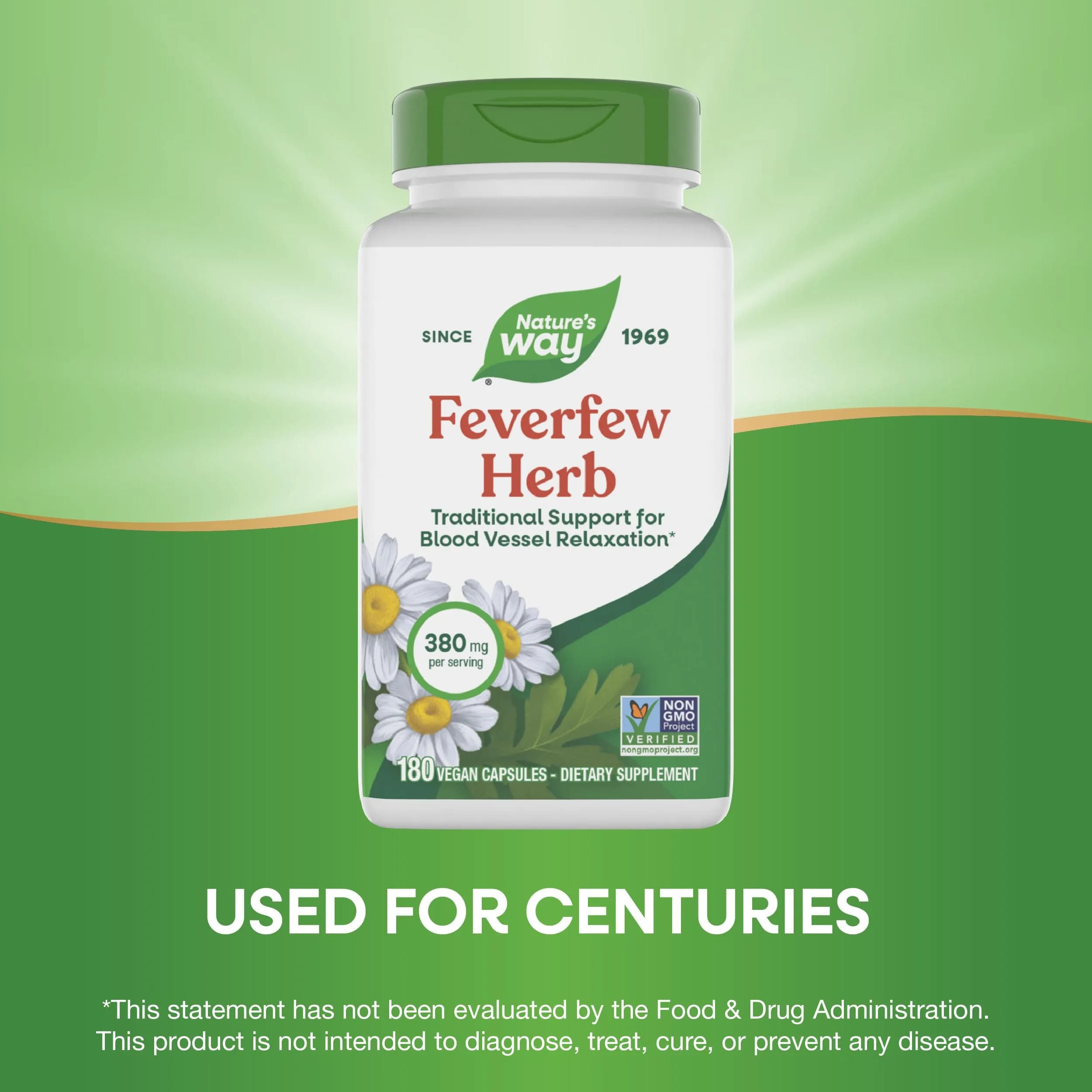Nature's Way Feverfew Herb Capsules 380 mg (180 Count, Pack of 2) | Traditional Support for Blood Vessel Relaxation - view 4