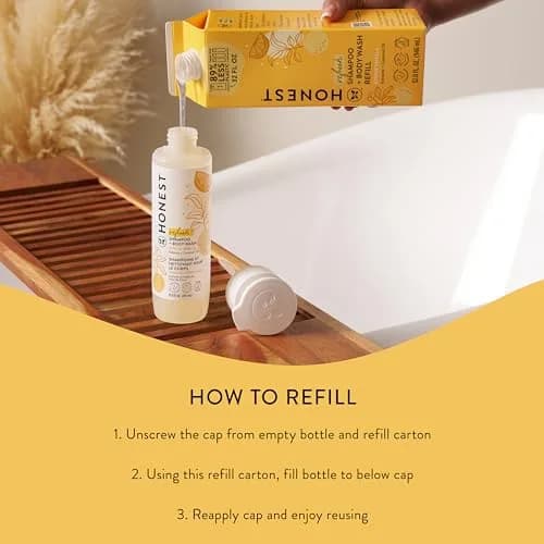 The Honest Company 2-in-1 Shampoo Body Wash Refill Carton Citrus Vanilla Refresh 1.89 L (64 Fl Oz) | Gentle, Tear-Free, Hypoallergenic Formula thumbnail 6