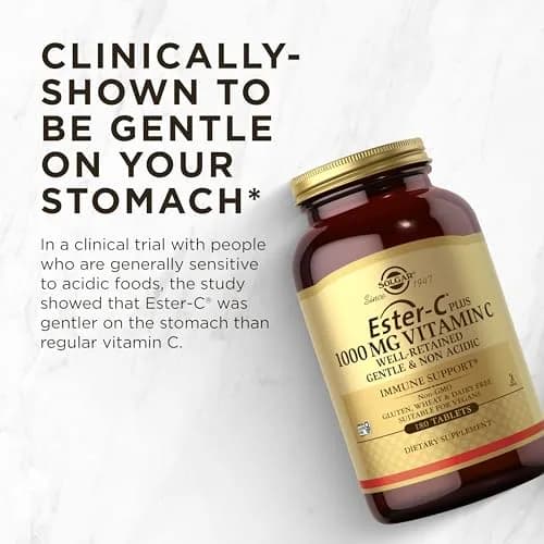 Solgar Ester-C Plus 1000 mg Vitamin C (Ascorbate Complex) 180 Tablets | Gentle & Non Acidic, Supports Immune & Respiratory Health thumbnail 6