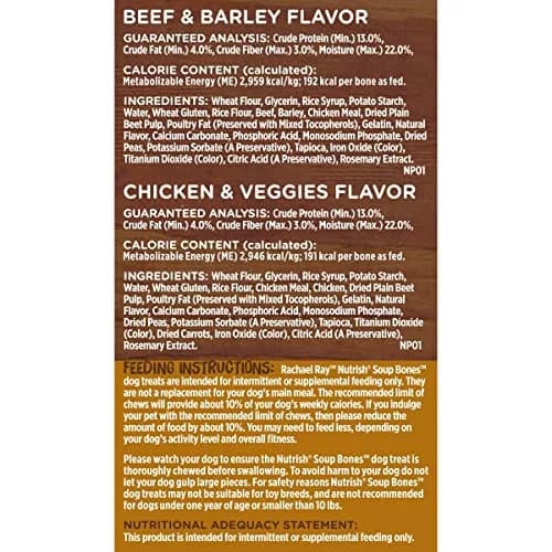 Nutrish Rachael Ray Soup Bones Long Lasting Dog Chews Variety Pack, 22 Count (Pack of 2) | Tasty, Long-Lasting Dog Chews with Real Meat thumbnail 7