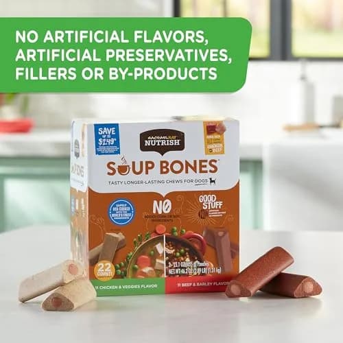 Nutrish Rachael Ray Soup Bones Long Lasting Dog Chews Variety Pack, 22 Count (Pack of 2) | Tasty, Long-Lasting Dog Chews with Real Meat thumbnail 3