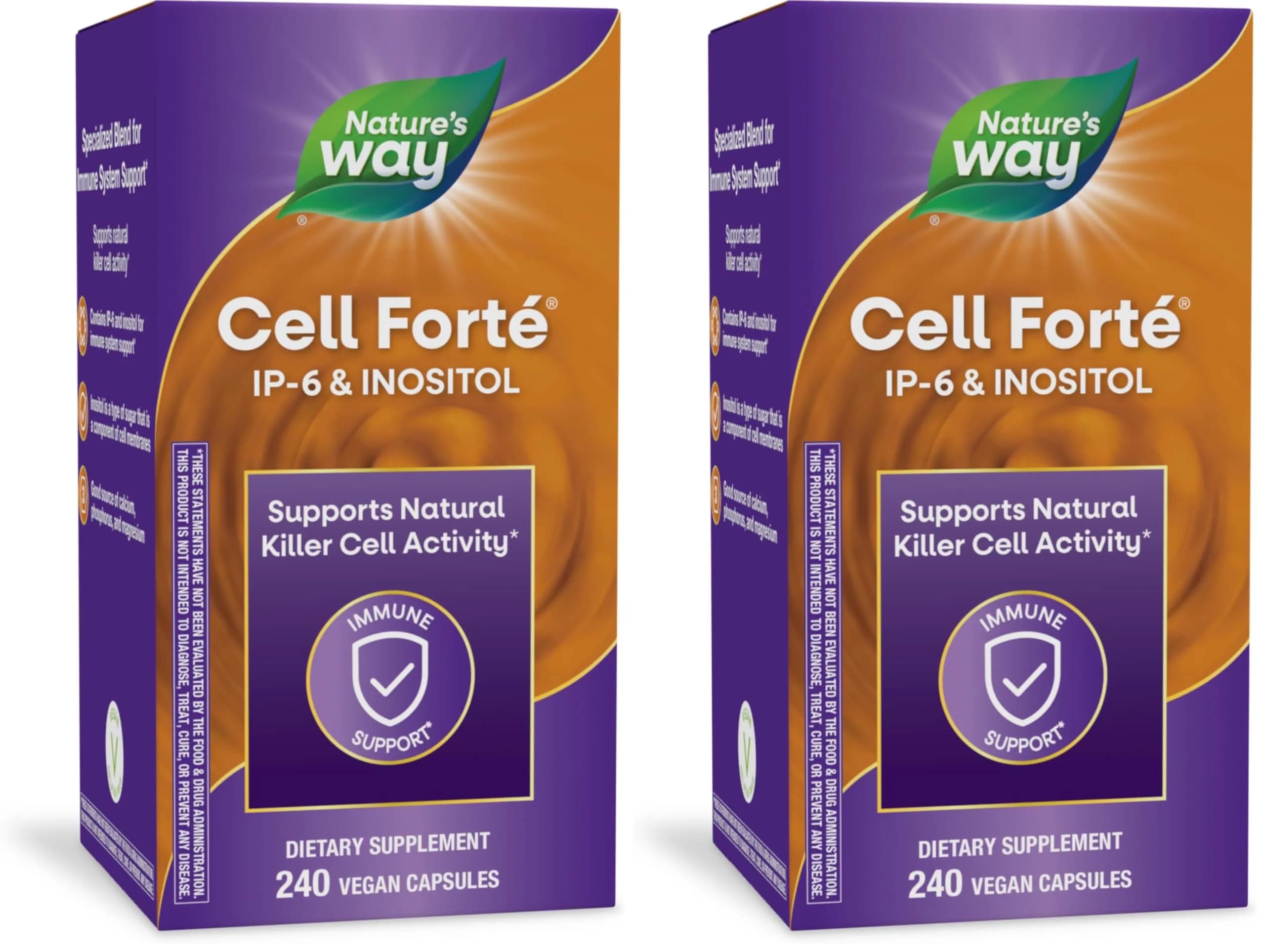 Nature's Way Cell Forté IP-6 & Inositol Immune Support Supplement 480 Capsules (Pack of 2) | Supports Natural Killer-Cell Activity - main product image
