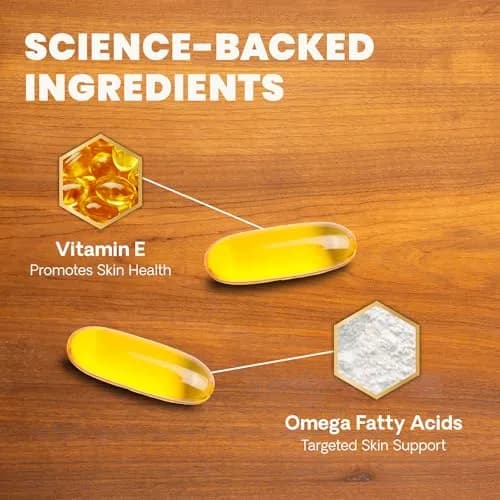 VetriScience Omega Healthy Skin Capsules 180 Count (90 Chews x 2) | Fish Oil Supplement for Dogs & Cats with 750mg Omega Fatty Acids thumbnail 4