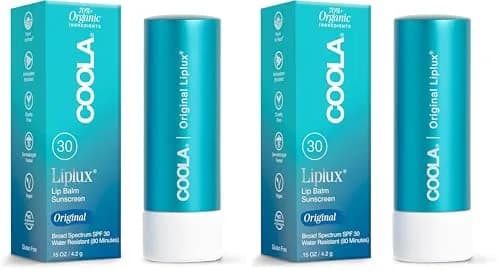 COOLA Liplux SPF 30 Organic Lip Balm Sunscreen 0.15 oz | Hydrating, Water-Resistant, Vegan thumbnail 1