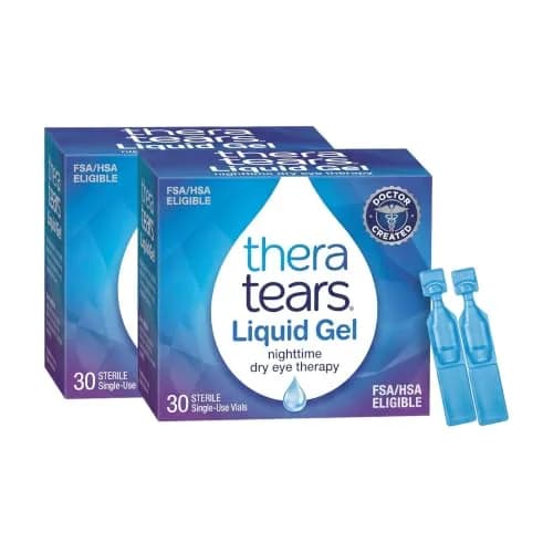 TheraTears Liquid Gel Nighttime Eye Drops for Dry Eyes | Preservative-Free, 30 Vials (Pack of 4) thumbnail 1