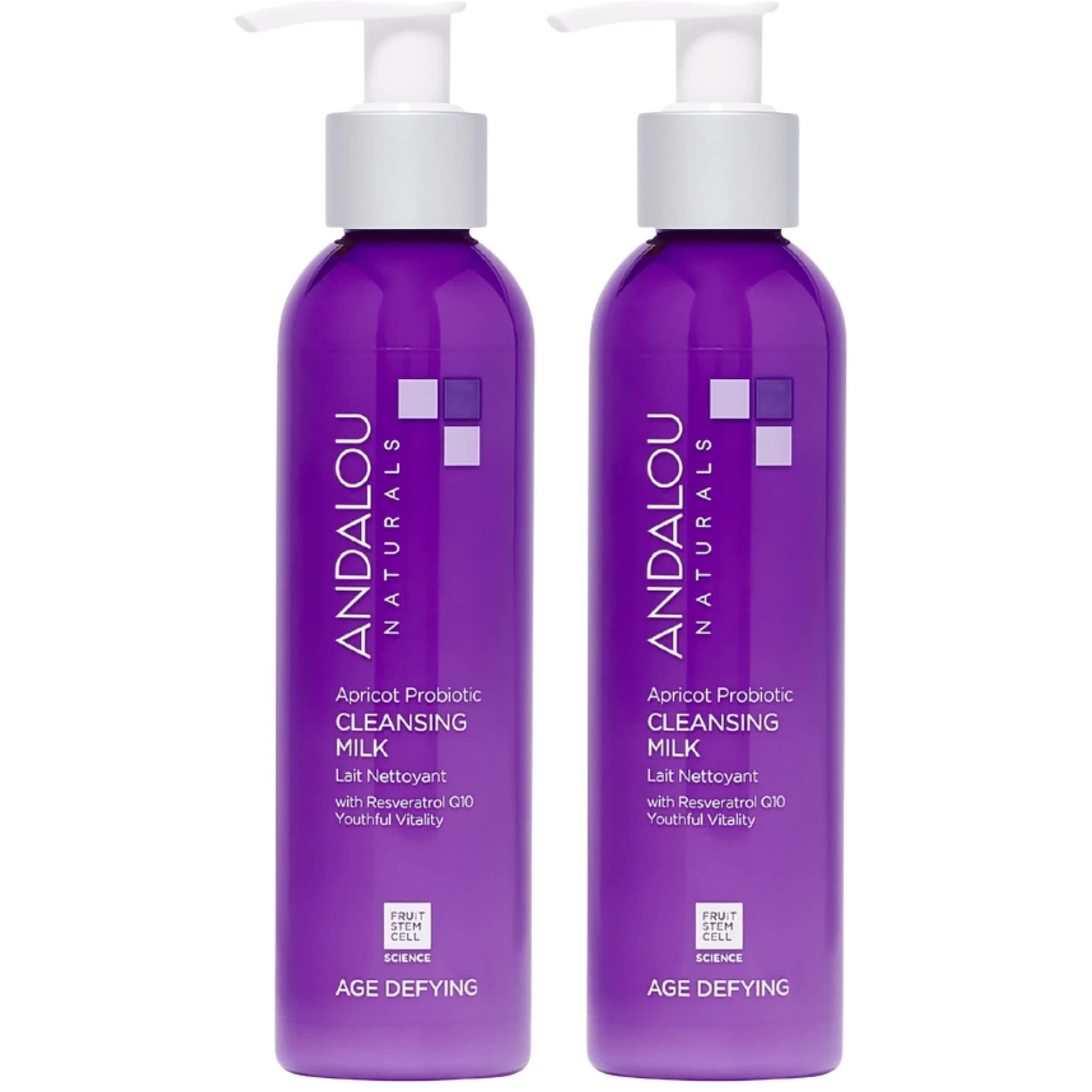 Andalou Naturals Apricot Probiotic Cleansing Milk 356ml (12 fl oz) | Gentle Daily Hydrating Face Cleanser For Dry, Dehydrated Skin — Cleansing Milk