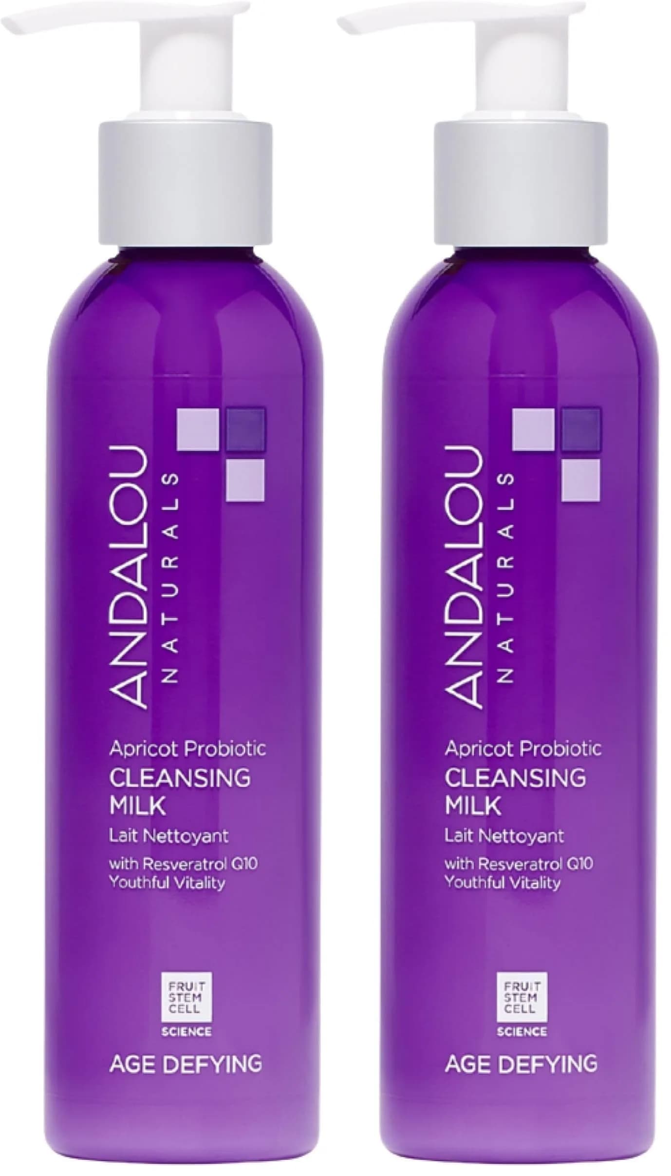 Andalou Naturals Apricot Probiotic Cleansing Milk 356ml (12 fl oz) | Gentle Daily Hydrating Face Cleanser For Dry, Dehydrated Skin - main product image