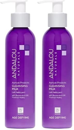 Andalou Naturals Apricot Probiotic Cleansing Milk 356ml (12 fl oz) | Gentle Daily Hydrating Face Cleanser For Dry, Dehydrated Skin thumbnail 1