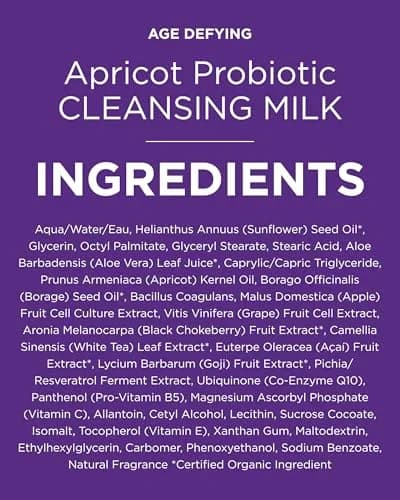 Andalou Naturals Apricot Probiotic Cleansing Milk 356ml (12 fl oz) | Gentle Daily Hydrating Face Cleanser For Dry, Dehydrated Skin thumbnail 8