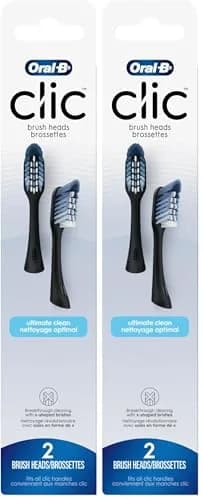 Oral-B Clic Replacement Brush Heads Black Pack of 4 | Next Gen Criss-Cross Bristles thumbnail 1