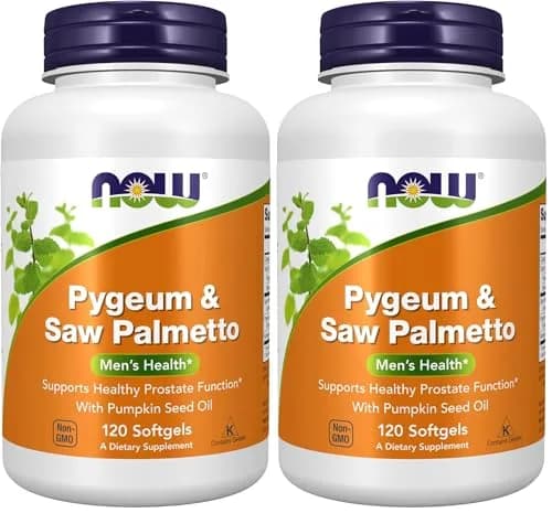 NOW Foods Pygeum & Saw Palmetto with Pumpkin Seed Oil Men's Health 240 Count (120 Count x 2) | Supports Healthy Prostate Function thumbnail 1