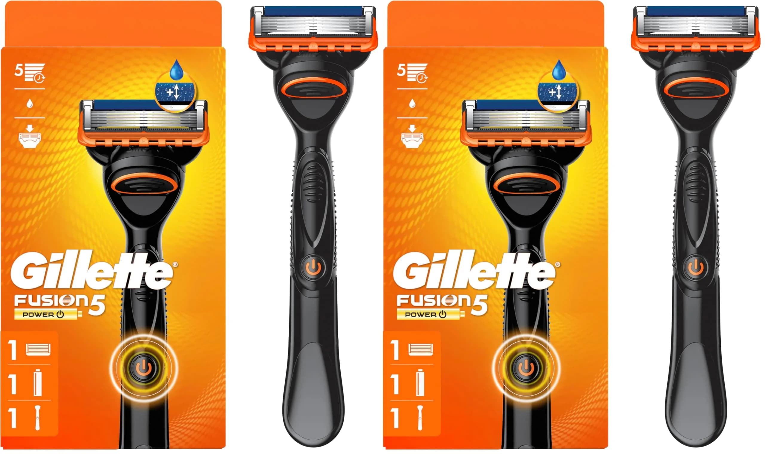 Gillette Fusion5 Power Razor for Men, Handle + 1 Refill | Micro Pulses & 5 Blades for Close Shave - main product image