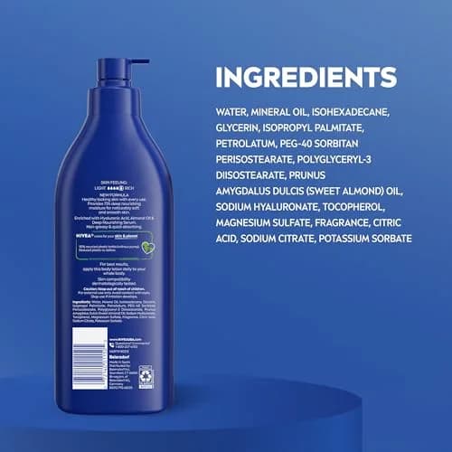 NIVEA Essentially Enriched Body Lotion for Very Dry Skin with Hyaluronic Acid, Almond Oil & Deep Nourishing Serum, 67.6 Fl Oz (Pack of 4) | 72-Hour Moisture Lock thumbnail 9