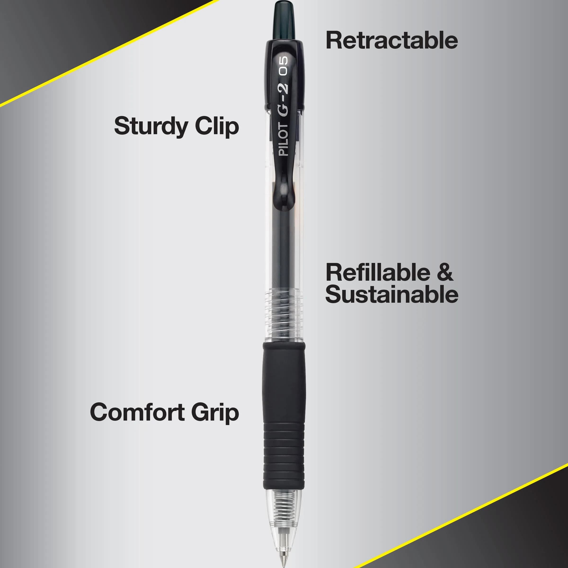 PILOT G2 Premium Gel Roller Pens, Extra Fine Point 0.5 mm, Black Ink, 24 Pens | Ideal for School, Journaling & Office Writing - view 5