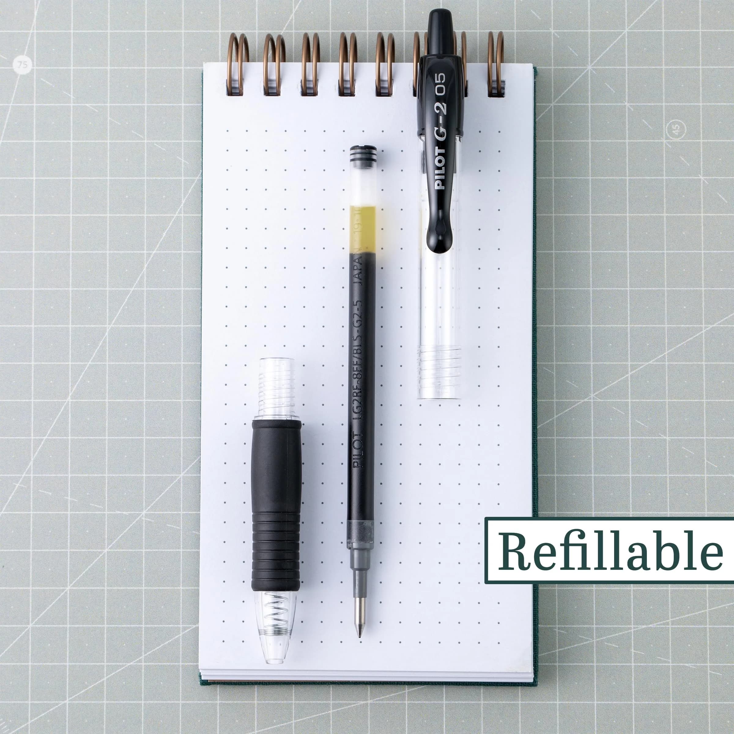 PILOT G2 Premium Gel Roller Pens, Extra Fine 0.5mm, Black Ink, Pack of 12 - view 3