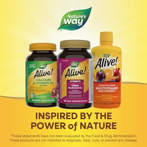Nature's Way Alive! Women's Daily Ultra Multivitamin 300 Tablets (150 Count Pack of 2) | High Potency Formula for Energy Metabolism & Muscle Function thumbnail 7