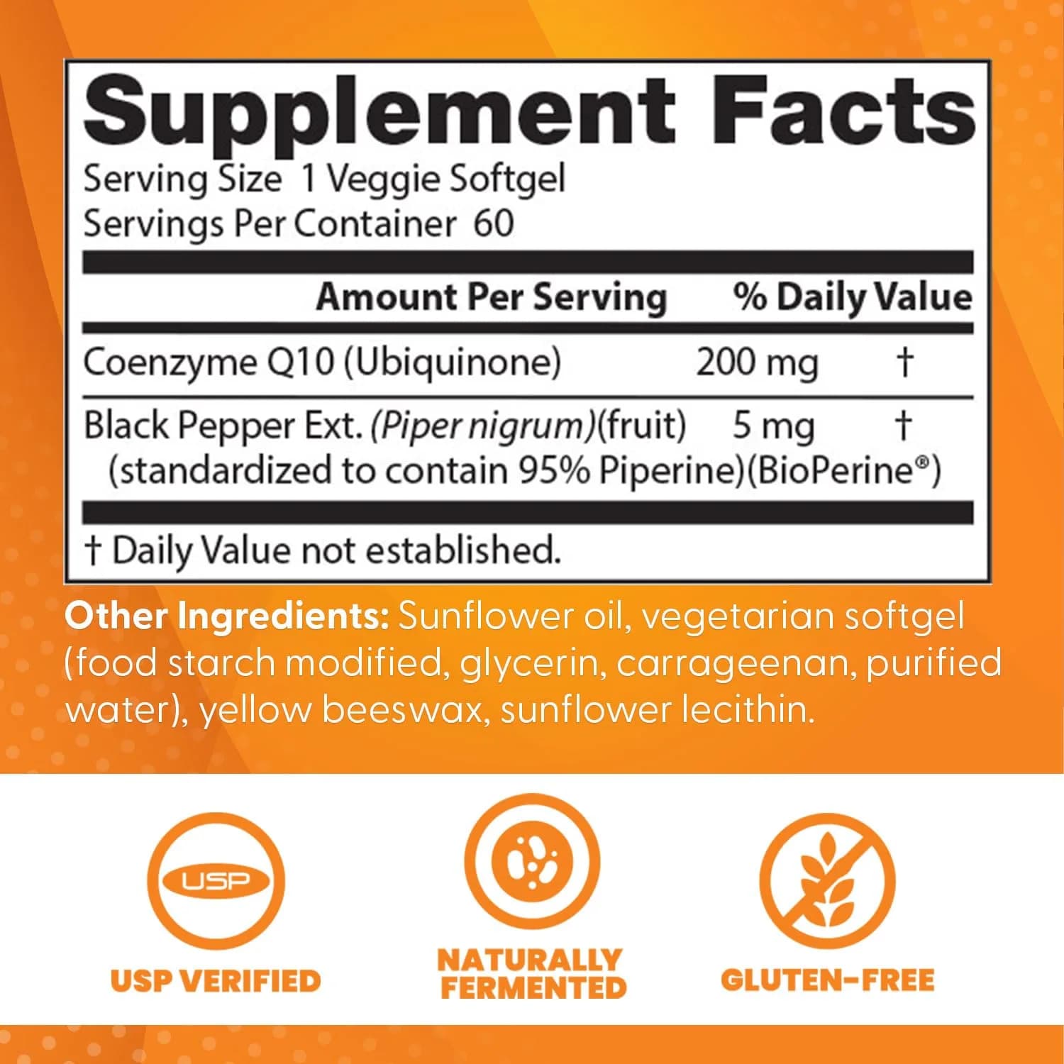 Doctor's BEST High Absorption CoQ10 Gel Nutritional Supplement Gluten Free 200mg (120 Count) | USP Verified Heart & Energy Support - view 2