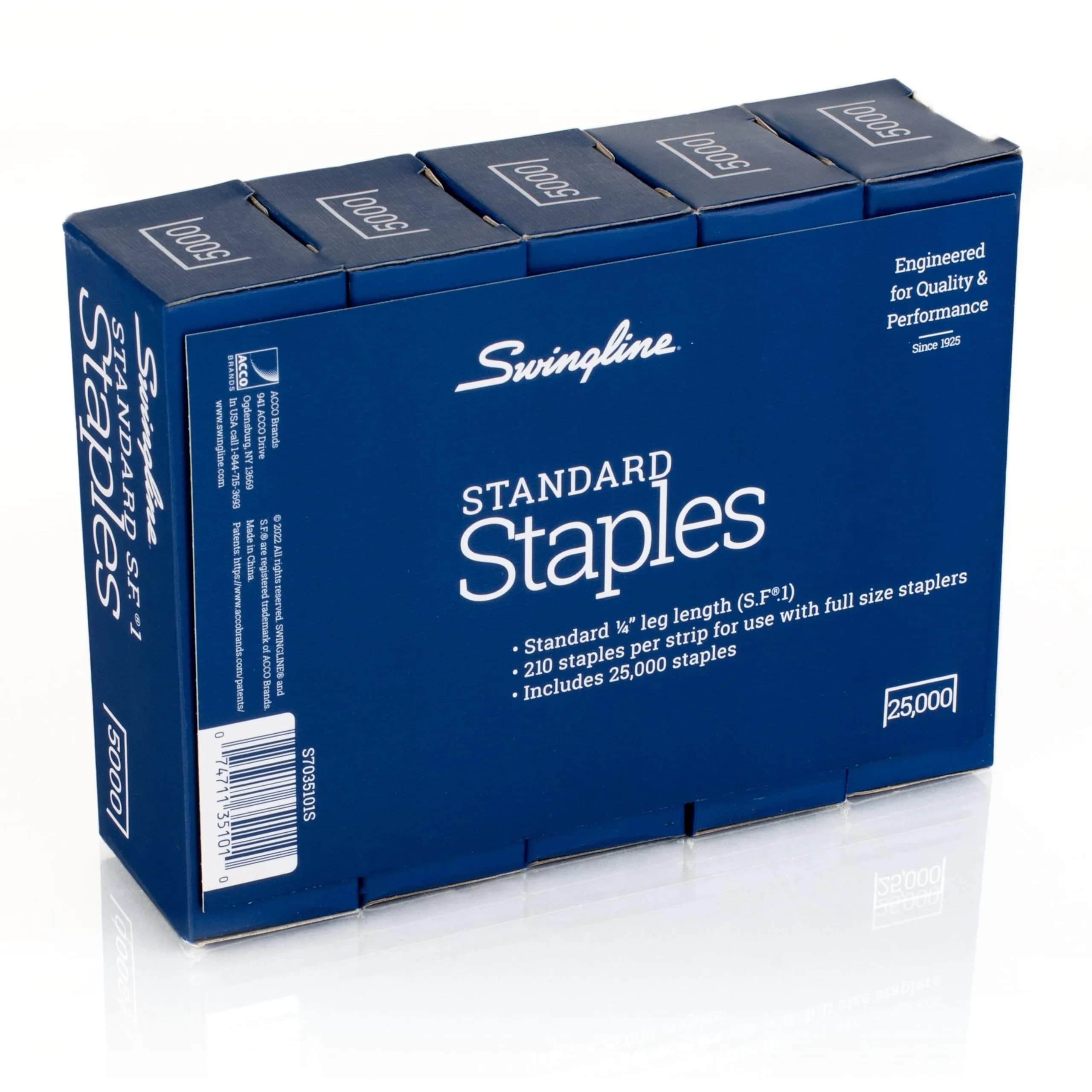 Swingline Standard Staples 1/4" Leg Length, 25,000 Staples | Reliable Performance for Office Use - view 2
