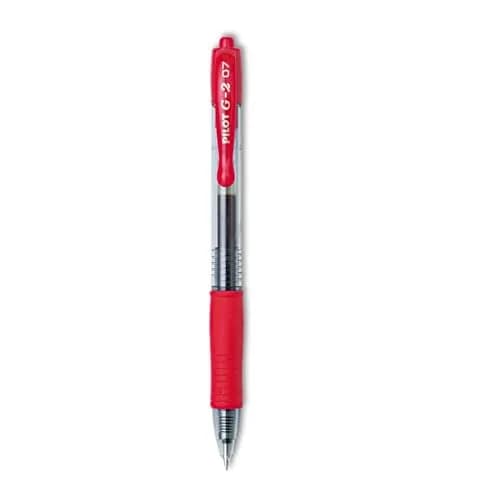 PILOT G2 Premium Retractable Gel Pens, Red Ink, Fine Point 0.7mm, 24 Count (Pack of 2) | Longest-Lasting Gel Ink Pen thumbnail 3