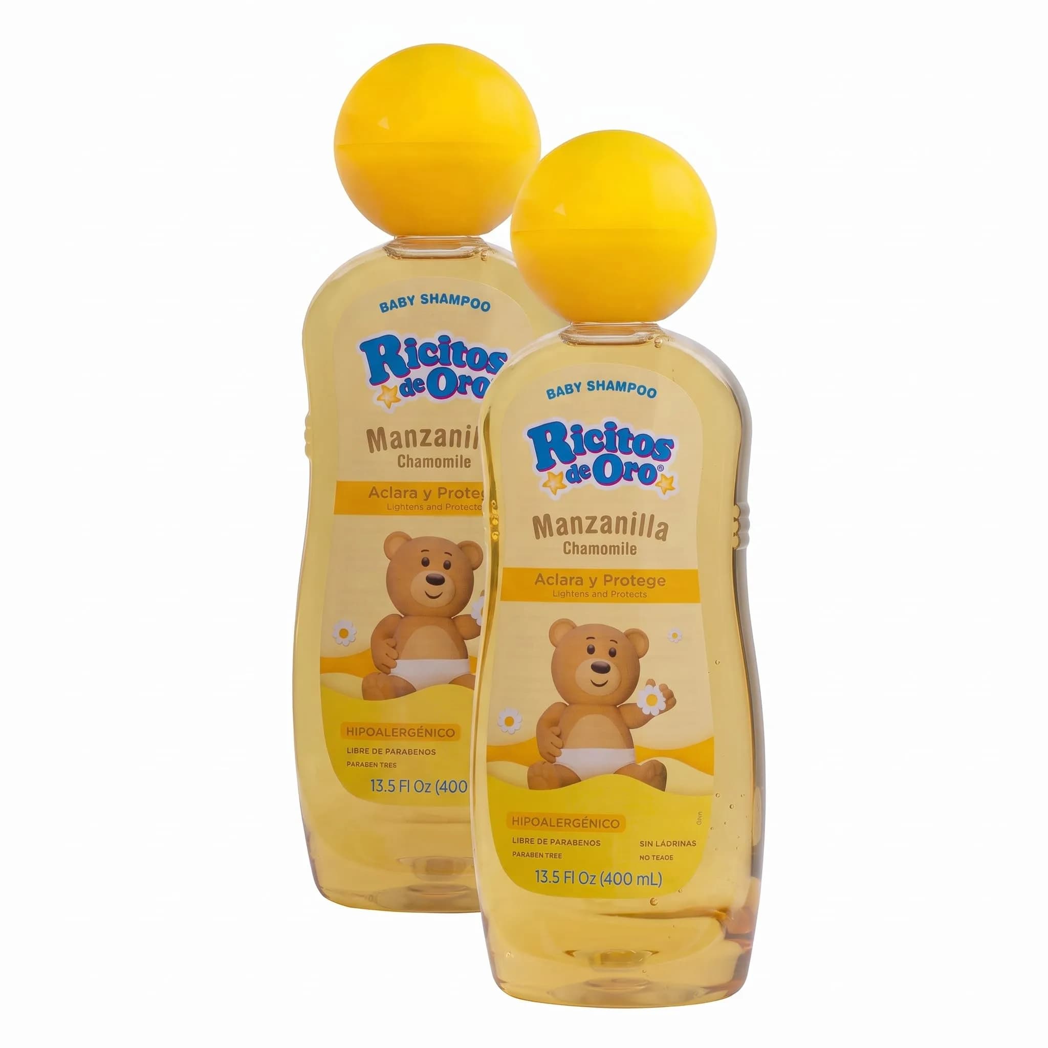 Ricitos de Oro Baby Shampoo 13.5 Fl Oz (Pack of 4) | Gentle, Lightening & Hypoallergenic for Baby Hair — Pack of 4