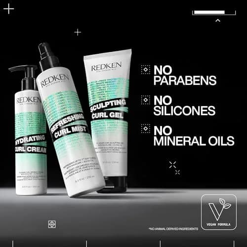 Redken Hydrating Curl Cream for Curly & Coily Hair, 400ml (13.6 Fl Oz) | 72-Hour Definition & Frizz Control thumbnail 7