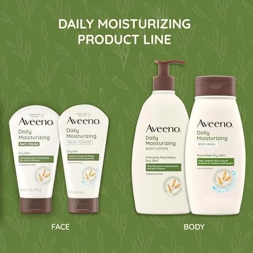 Aveeno Daily Moisturizing Facial Cleanser for Dry Skin | Gentle Hydrating Oat Formula (12 Fl Oz) | Fragrance-Free thumbnail 6