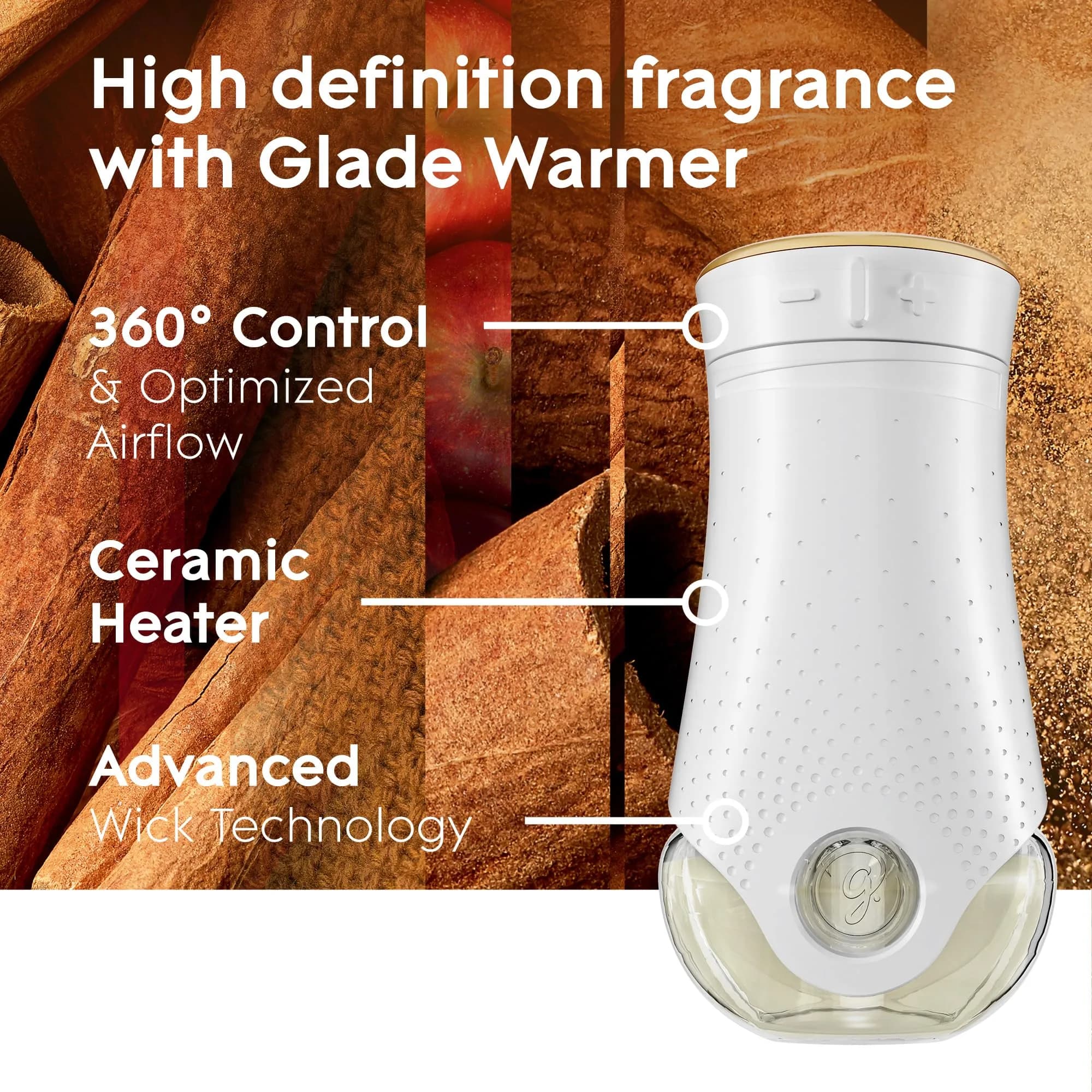 Glade PlugIns Refills Air Freshener Apple Cinnamon Scent, 10 Count | Essential Oils for Home & Bathroom - view 6
