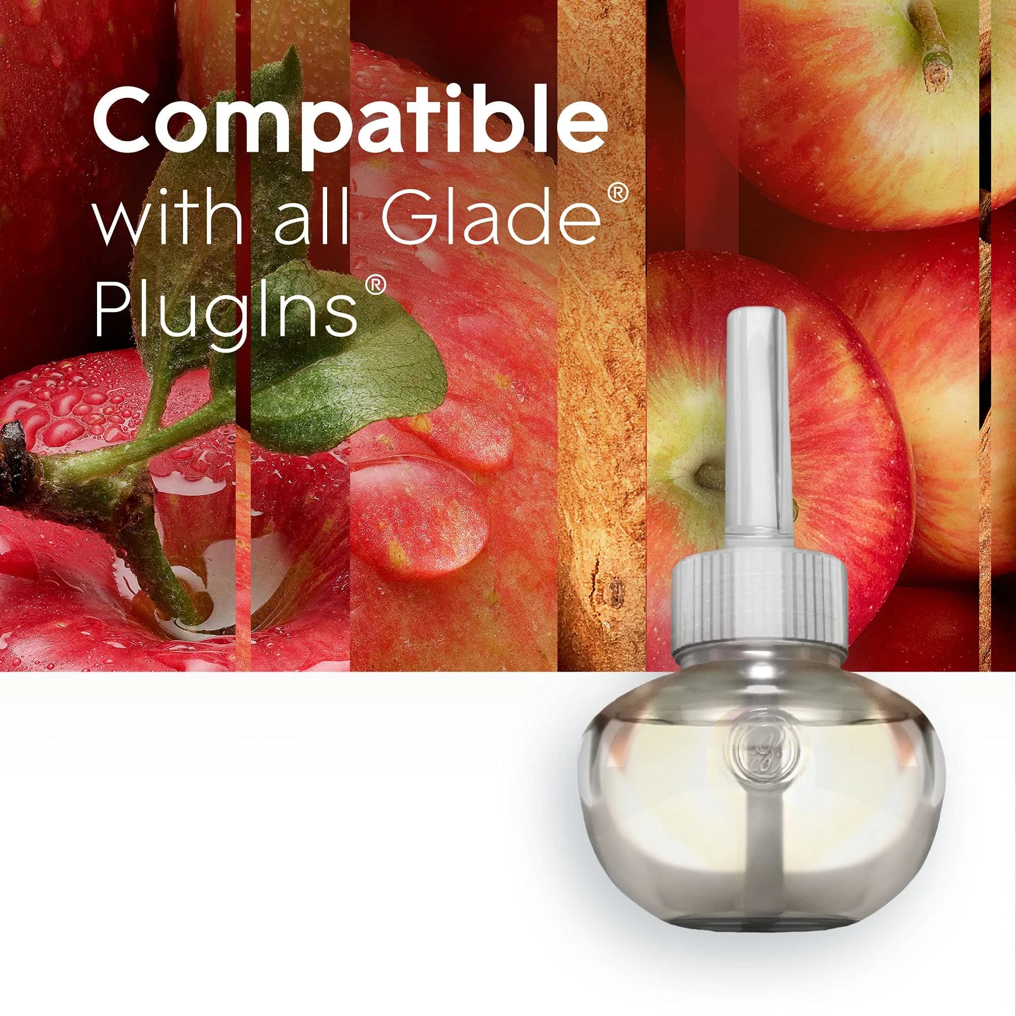 Glade PlugIns Refills Air Freshener Apple Cinnamon Scent, 10 Count | Essential Oils for Home & Bathroom - view 9