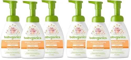 Babyganics Alcohol-Free Foaming Hand Sanitizer Mandarin 250ml (8.45 Fl Oz) | Kills 99.9% Bacteria thumbnail 1