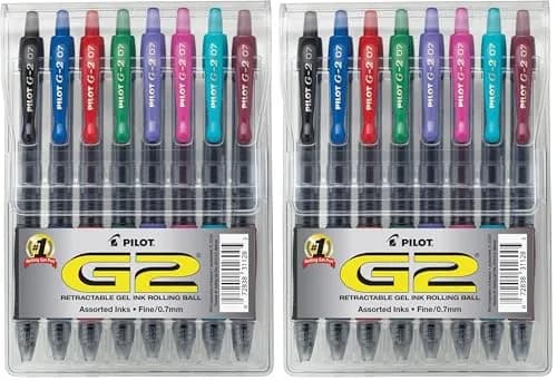 PILOT G2 Premium Gel Pens, Fine Point 0.7mm Assorted Colors 8-Count (Pack of 2) | Smooth Writing Gel Ink Rollerball Pens thumbnail 1