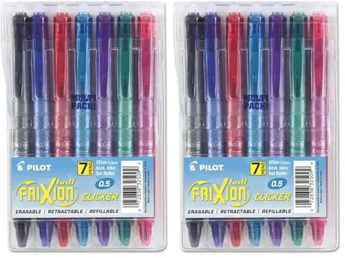PILOT FriXion Clicker Gel Ink Pens 14-Pack Extra Fine 0.5mm | Erasable, Refillable & Retractable Multicolor Pens thumbnail 1
